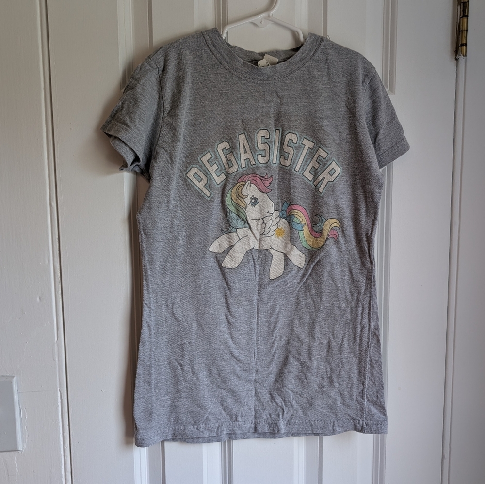 My Little Pony Pegasus Pegasister Girls T Shirt Size S (4 / 5) Grey